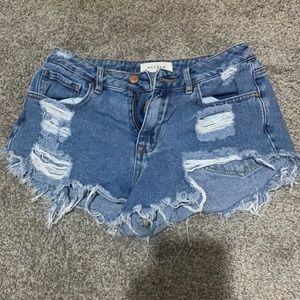 Ripped Jean Shorts- Pacsun